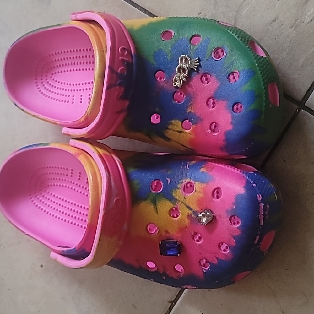 Crocs Colorful Whimsical Bling Adult Crocs M-9/W-11